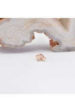 BVLA Embrace with Champagne Sapphire and Rhodolite Garnet in 14k Rose Gold 16g Threaded End by BVLA!