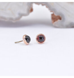 BVLA 3mm Garnet Rose Gold Threadless Ends