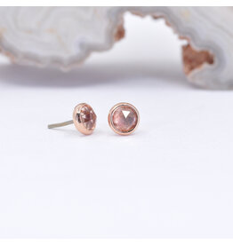 BVLA 3mm Champagne Sapphire Rose Gold Threadless Ends