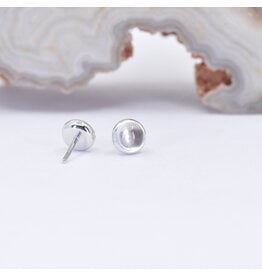 BVLA 3mm Rose Quartz White Gold Threadless Ends