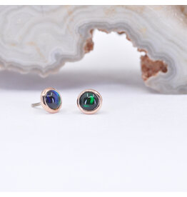 BVLA 3mm Gilson Opal Rose Gold Threadless Ends