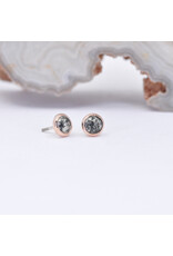 BVLA 3mm Cup with Pyrite Cabochon in 14k Rose Gold Threadless Ends