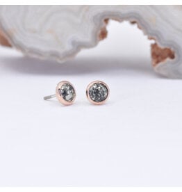 BVLA 3mm Pyrite Rose Gold Threadless Ends