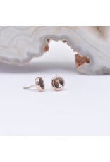 BVLA 3mm Cup with Faceted Zawadi Sapphire in 14k Rose Gold Threadless Ends