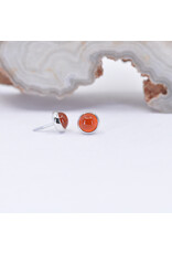 BVLA 3mm Cup with Carnelian Cabochon in 14k White Gold Threadless Ends