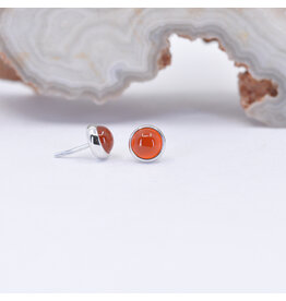 BVLA 3mm Carnelian White Gold Threadless Ends