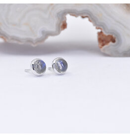 BVLA 3mm Labradorite White Gold Threadless Ends