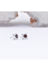 BVLA 5mm Mini Kandy with Grade AA Garnet in 14k White Gold Threadless Ends