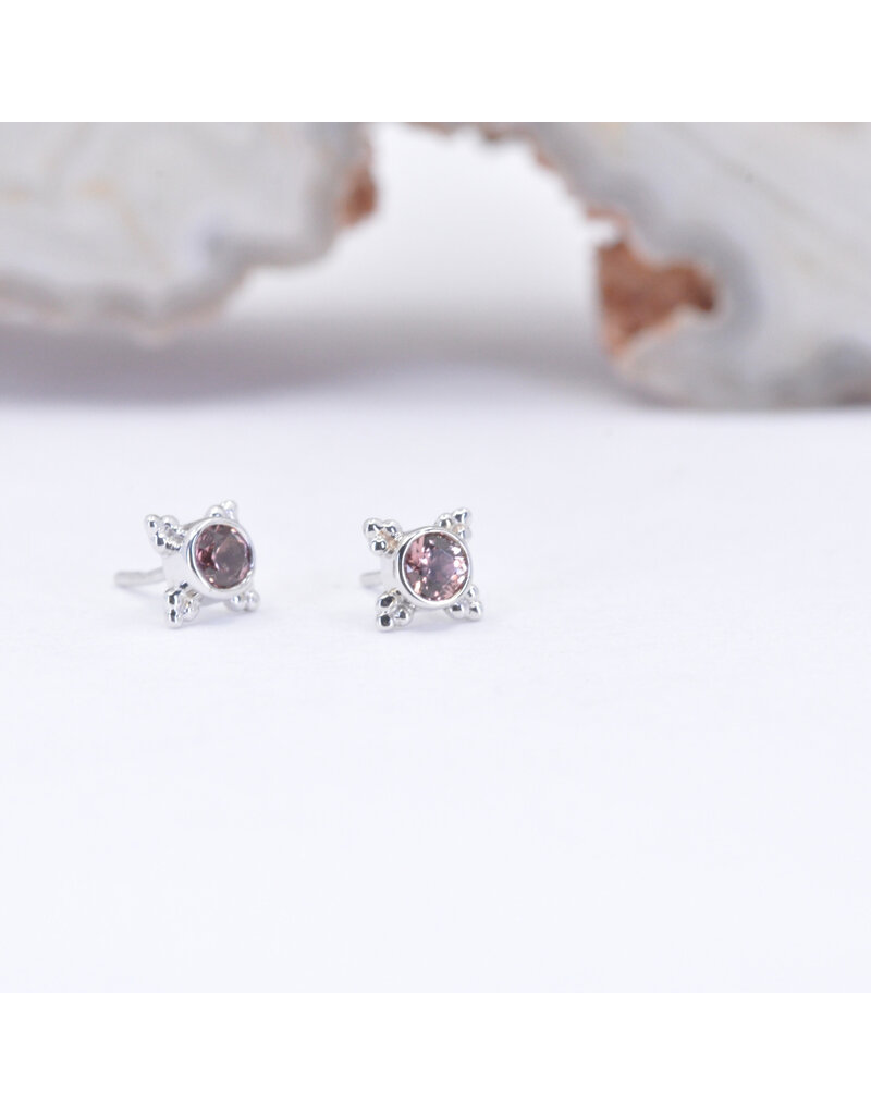 BVLA 5mm Mini Kandy with Champagne Sapphire in 14k White Gold Threadless Ends