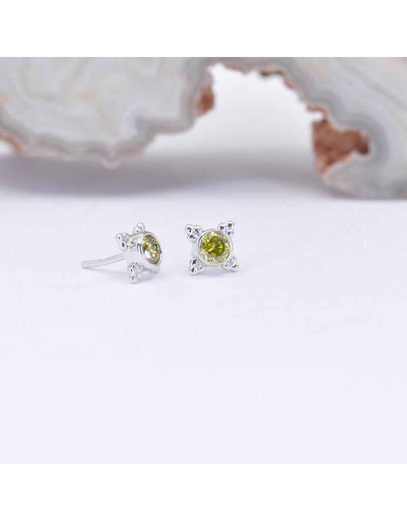BVLA 5mm Mini Kandy with Golden Diamond in 14k White Gold Threadless Ends