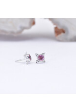 BVLA 5mm Mini Kandy with Padparadscha Sapphire in 14k White Gold Threadless Ends