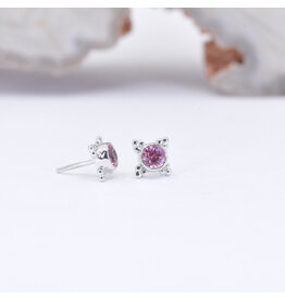 BVLA Mini Kandy Padparadscha Sapphire White Gold Threadless Ends