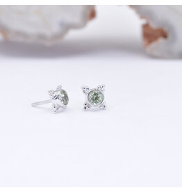 BVLA Mini Kandy Demantoid Garnet White Gold Threadless Ends