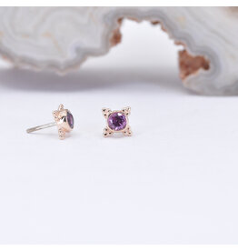 BVLA Mini Kandy Rhodolite Rose Gold Threadless Ends
