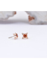BVLA 5mm Mini Kandy with Poppy Topaz in 14k Rose Gold Threadless Ends
