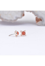 BVLA 5mm Mini Kandy with Red Coral Cabochon in 14k Rose Gold Threadless Ends