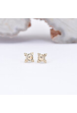 BVLA 5mm Mini Kandy with Hammered Gold Bead in 14k Yellow Gold Threadless Ends