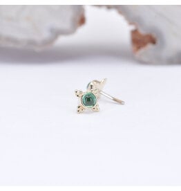 BVLA Mini Kandy Emerald Yellow Gold Threadless Ends