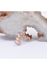 BVLA Sara with Light Amethyst and Rainbow Moonstone Cabochon in 14k Rose Gold 16g Threaded End by BVLA!