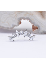 BVLA Sara with CZ in 14k White Gold 16g Threaded End by BVLA!