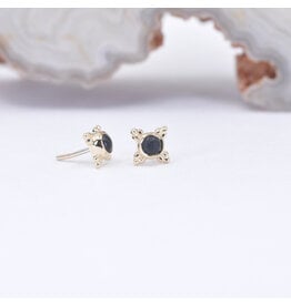 BVLA Mini Kandy Onyx Yellow Gold Threadless Ends