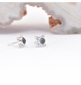 BVLA Mini Kandy London Blue Topaz White Gold Threadless Ends
