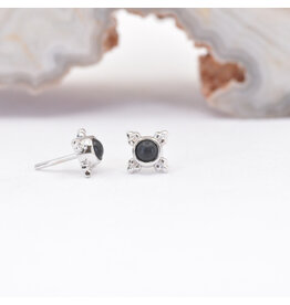 5mm Mini Kandy with Sandblasted CZ in 14k White Gold 5mm Mini Kandy with Sandblasted CZ in 14k White Gold