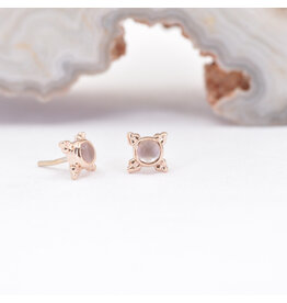 BVLA Mini Kandy White Moonstone Rose Gold Threadless Ends