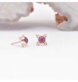 BVLA Mini Kandy Pink Tourmaline Rose Gold Threadless Ends