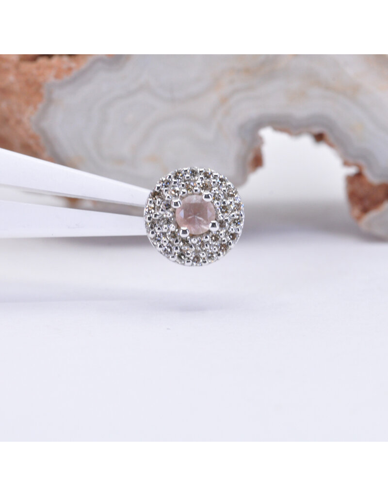 BVLA Double Row Altura with Oregon Sunstone and Champagne Sapphire in 14k White Gold 16g Threaded End by BVLA!