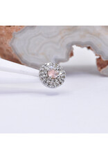 BVLA Double Row Altura with Oregon Sunstone and Champagne Sapphire in 14k White Gold 16g Threaded End by BVLA!
