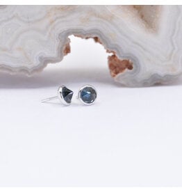 BVLA 3mm London Blue Topaz White Gold Threadless Ends