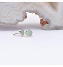 BVLA 3mm Chrysoprase Rose Gold Threadless Ends