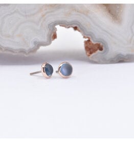 BVLA 3mm London Blue Topaz Rose Gold Threadless Ends