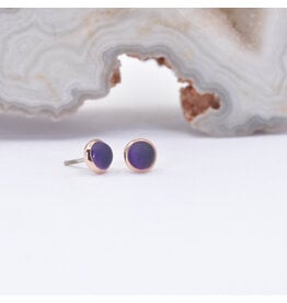 BVLA 3mm Amethyst Rose Gold Threadless Ends