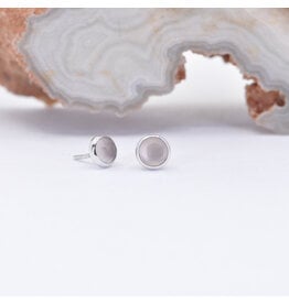 BVLA 3mm Rose Quartz White Gold Threadless Ends
