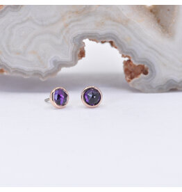 BVLA 3mm Amethyst Rose Gold Threadless Ends