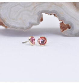 BVLA 3mm Padparadscha Sapphire Yellow Gold Threadless Ends