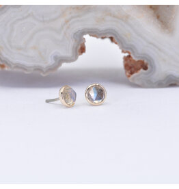 BVLA 3mm Labradorite Yellow Gold Threadless Ends