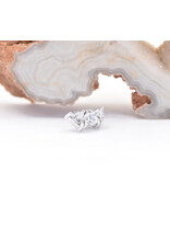 BVLA Irisa 3 with CZ in 14k White Gold 16g Threaded End by BVLA!
