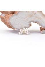BVLA Spirit with CZ in 14k Yellow Gold 16g Threaded End by BVLA!