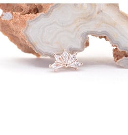 BVLA Spirit CZ Rose Gold 16g Threaded End