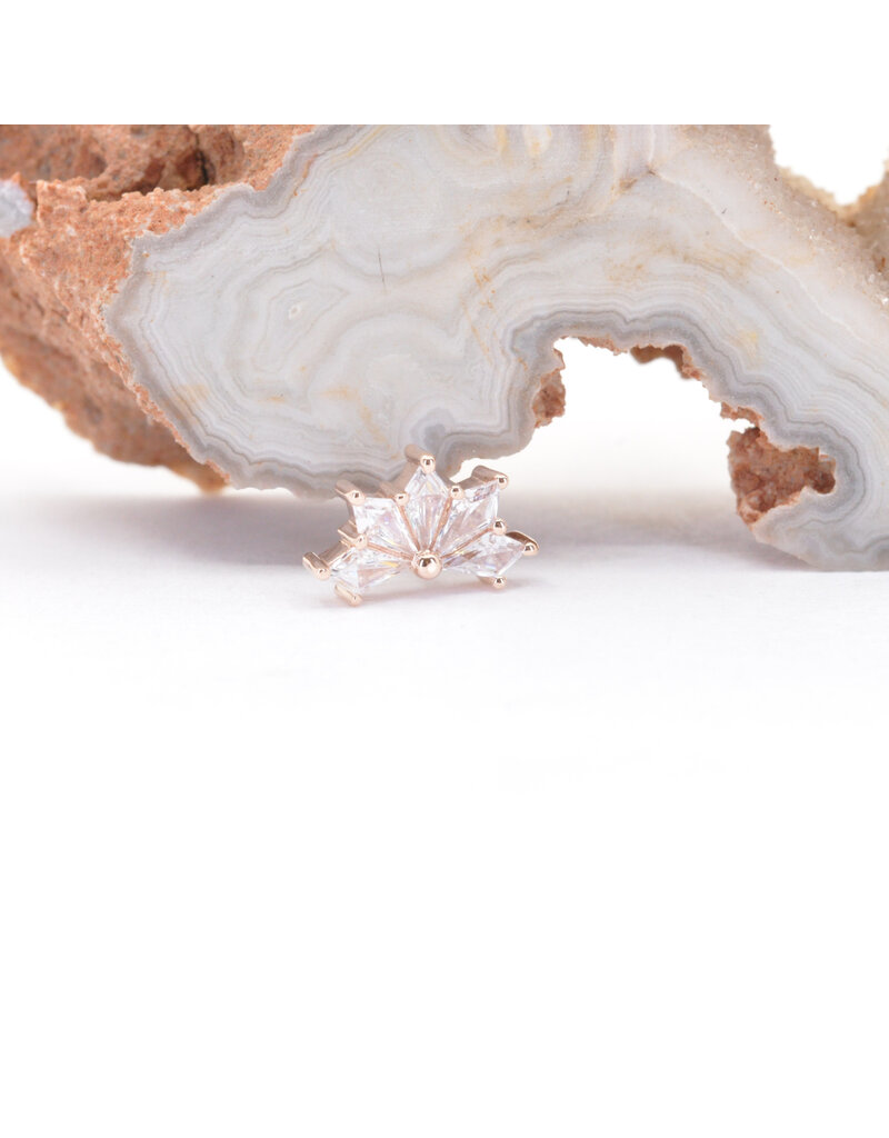 BVLA Spirit with CZ in 14k Rose Gold 16g Threaded End by BVLA!