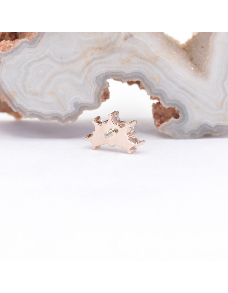 BVLA Spirit with CZ in 14k Rose Gold 16g Threaded End by BVLA!