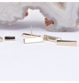 BVLA Flat Rectangle 14k Gold Threadless Ends