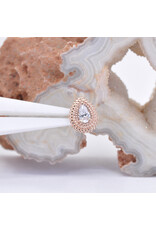 BVLA 8x6mm Mini Afghan Pear with 4x2.5mm CZ in 14k Rose Gold 16g Threaded End by BVLA!
