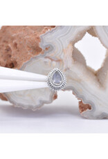 BVLA 8x6mm Mini Afghan Pear with 4x2.5mm Rose Cut Lavender Chalcedony in 14k White Gold 16g Threaded End by BVLA!