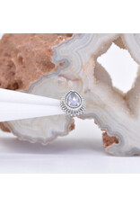 BVLA 8x6mm Mini Afghan Pear with 4x2.5mm Rose Cut Lavender Chalcedony in 14k White Gold 16g Threaded End by BVLA!