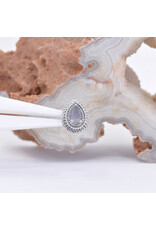 BVLA 8x6mm Mini Afghan Pear with 4x2.5mm Rose Cut Lavender Chalcedony in 14k White Gold 16g Threaded End by BVLA!