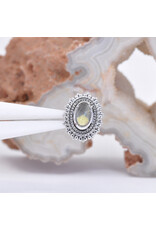 BVLA 8x10mm Oval Afghan with 3x5mm Rose Cut Labradorite in 14k White Gold 16g Threaded End by BVLA!